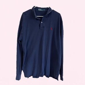 Vintage polo by Ralph Loren long sleeve collared polo shirt